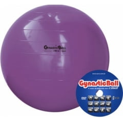 BOLA DE PILATES PARA GINASTICA GYNASTIC BALL 95CM ROXA COM DVD